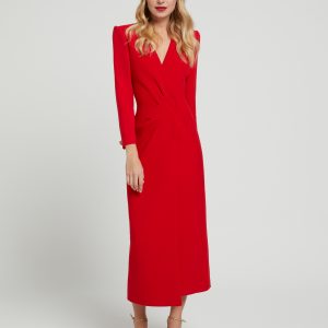 Vestido cruzado rojo