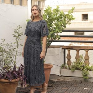 Vestido midi pedrería