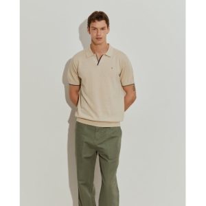 Polo de manga corta de lino